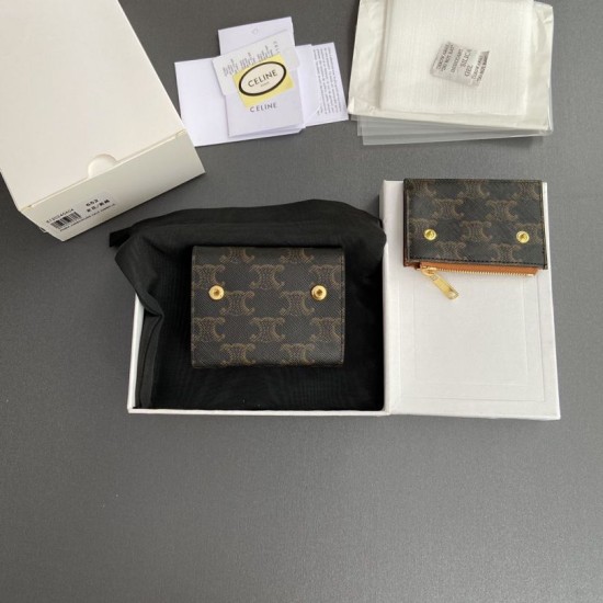 Replica Portafoglio compatto Celine con Coin Triomphe Imitazione Outlet Online
