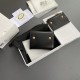 Replica Portafoglio compatto Celine con portamonete Triomphe nero Imitazione Outlet Online