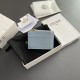 Replica Portafoglio compatto Celine con portamonete Triomphe Blu Imitazione Outlet Online