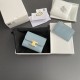 Replica Portafoglio compatto Celine con portamonete Triomphe Blu Imitazione Outlet Online