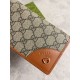 Replica Portafoglio continentale Gucci con emblema GG 821802 marrone Imitazione Outlet Online