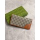 Replica Portafoglio continentale Gucci con emblema GG 821802 marrone Imitazione Outlet Online