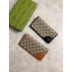Replica Portafoglio continentale Gucci con emblema GG 821802 Nero Imitazione Outlet Online