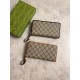 Replica Portafoglio Gucci GG Supreme con cerniera 821803 Marrone Imitazione Outlet Online