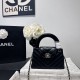 Replica Borsa shopping Chanel AS4416 Kelly Nano pelle di vitello nera Imitazione Fallate Outlet