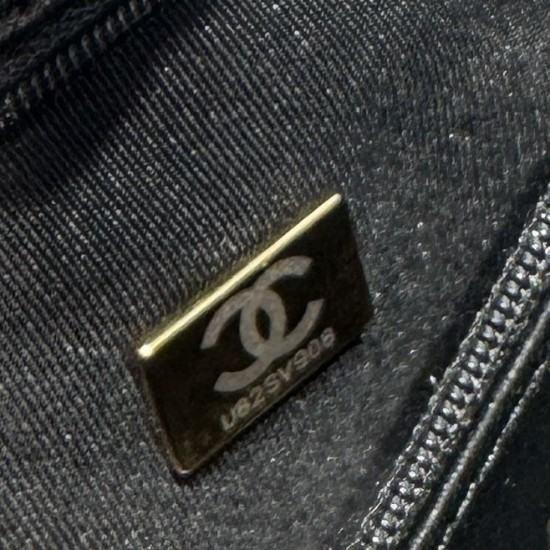 Replica Borsa shopping Chanel AS4416 Kelly Nano pelle di vitello nera Imitazione Fallate Outlet