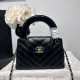 Replica Borsa shopping Chanel AS4416 Kelly Nano pelle di vitello nera Imitazione Fallate Outlet