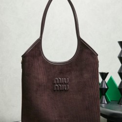 Replica Borsa a tracolla/hobo Miu Miu Ivy in velluto a coste 5BG231 Imitazione Fallate Outlet