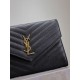 Replica Pochette YSL Saint Laurent Grain De Poudre Matelassé Chevron Envelope Nero Imitazione Fallate Outlet