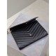 Replica Pochette YSL Saint Laurent Grain De Poudre Matelassé Chevron Envelope Nero Imitazione Fallate Outlet