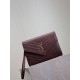 Replica Pochette YSL Saint Laurent Grain De Poudre Matelassé Chevron Envelope bordeaux Imitazione Fallate Outlet