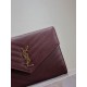Replica Pochette YSL Saint Laurent Grain De Poudre Matelassé Chevron Envelope bordeaux Imitazione Fallate Outlet