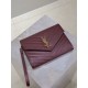 Replica Pochette YSL Saint Laurent Grain De Poudre Matelassé Chevron Envelope bordeaux Imitazione Fallate Outlet