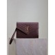 Replica Pochette YSL Saint Laurent Grain De Poudre Matelassé Chevron Envelope bordeaux Imitazione Fallate Outlet