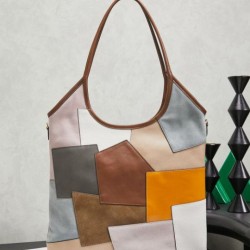 Replica Borsa tote Miu Miu Ivy in pelle patchwork 5BG231 Imitazione Fallate Outlet