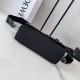 Replica Borsa a tracolla LOEWE Mini Flex tela e pelle scamosciata marrone/nera Imitazione Fallate Outlet