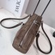 Replica Borsa a tracolla Loewe Amazona 31 pelle nabuk granulata marrone Imitazione Fallate Outlet
