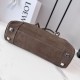 Replica Borsa a tracolla Loewe Amazona 31 pelle nabuk granulata marrone Imitazione Fallate Outlet