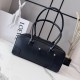 Replica Borsa a tracolla Loewe Amazona 31 pelle nabuk granulata Nero Imitazione Fallate Outlet