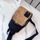 Replica Borse a tracolla Loewe Flex tela e pelle scamosciata marrone/nera Imitazione Fallate Outlet