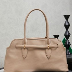 Replica Borsa Tote Miumiu Adventure Nappa 5BG310 Crema Imitazione Fallate Outlet