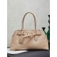 Replica Borsa Tote Miumiu Adventure Nappa 5BG310 Crema Imitazione Fallate Outlet