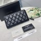 Replica Portafoglio lungo Chanel trapuntato con logo CC e cerniera Imitazione Fallate Outlet