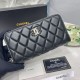 Replica Portafoglio lungo Chanel trapuntato con logo CC e cerniera Imitazione Fallate Outlet