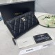 Replica Portafoglio Chanel con cerniera pelle trapuntata Nero caviale Imitazione Fallate Outlet
