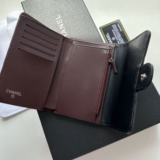 Replica Portafoglio Chanel Timeless/Classique in pelle trapuntata nera Imitazione Fallate Outlet
