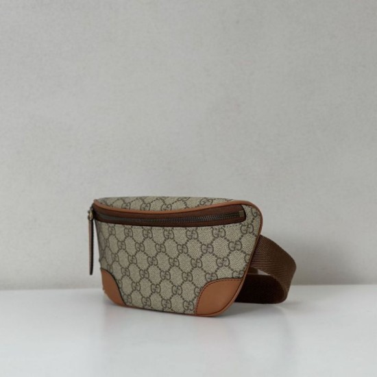 Replica Marsupio piccolo Gucci GG Emblem Uomo 821165 marrone Imitazione Fallate Outlet