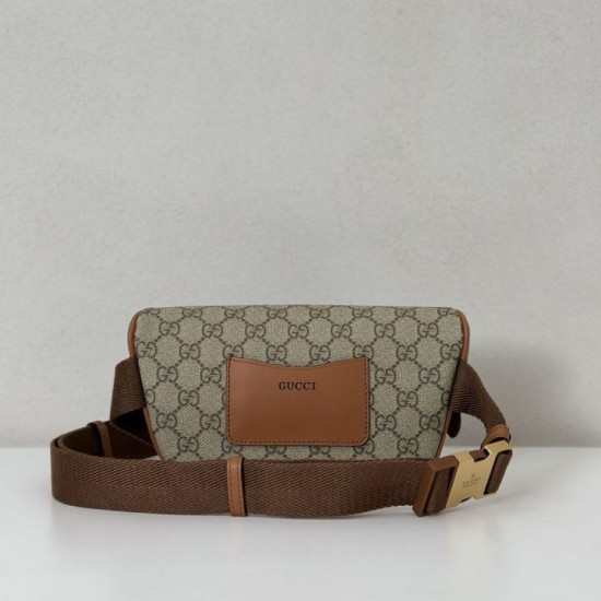 Replica Marsupio piccolo Gucci GG Emblem Uomo 821165 marrone Imitazione Fallate Outlet