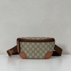 Replica Marsupio piccolo Gucci GG Emblem Uomo 821165 marrone Imitazione Fallate Outlet