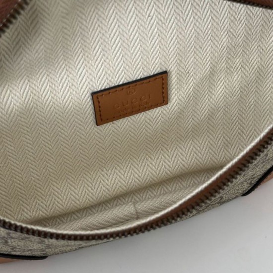 Replica Marsupio piccolo Gucci GG Emblem Uomo 821165 marrone Imitazione Fallate Outlet
