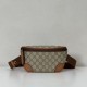 Replica Marsupio piccolo Gucci GG Emblem Uomo 821165 marrone Imitazione Fallate Outlet