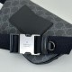Replica Marsupio piccolo Gucci GG Emblem Uomo 821165 nero Imitazione Fallate Outlet