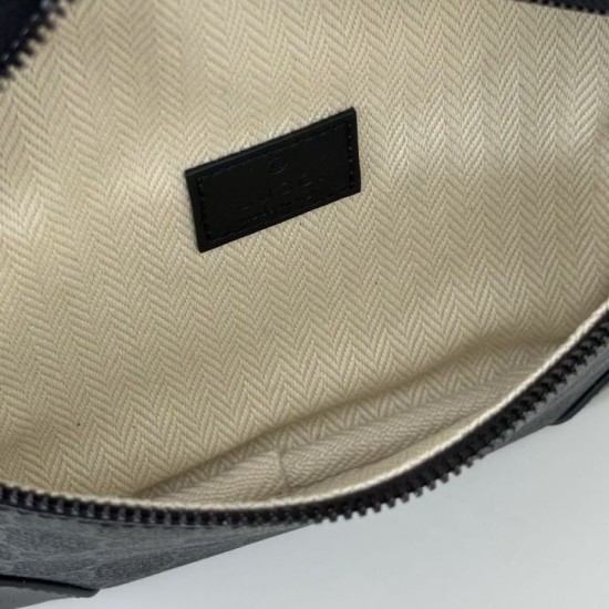 Replica Marsupio piccolo Gucci GG Emblem Uomo 821165 nero Imitazione Fallate Outlet