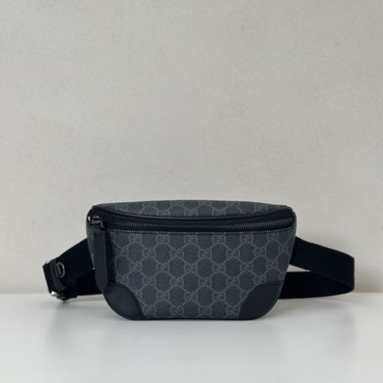 Replica Marsupio piccolo Gucci GG Emblem Uomo 821165 nero Imitazione Fallate Outlet