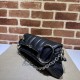 Replica Borsa a tracolla Gucci Horsebit Chain tela GG 764255 Nero Imitazione Fallate Outlet