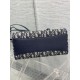 Replica Borsa Shopping Dior piccola/grande jacquard blu Dior Oblique False Fatte Bene