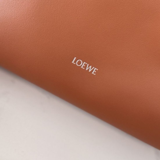 Replica Pochette con coulisse Borse Loewe Flamenco Marrone False Fatte Bene