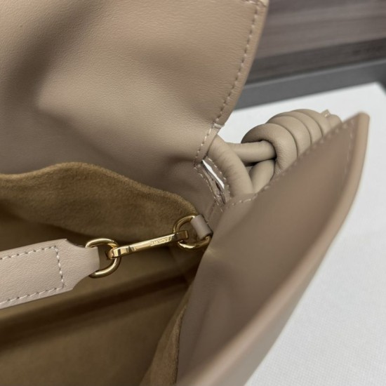 Replica Pochette con coulisse Borse Loewe Flamenco Beige False Fatte Bene