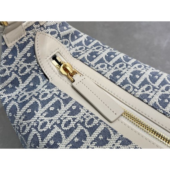 Replica Borsa D-Journey piccola/media Dior Oblique Jacquard Beige False Fatte Bene