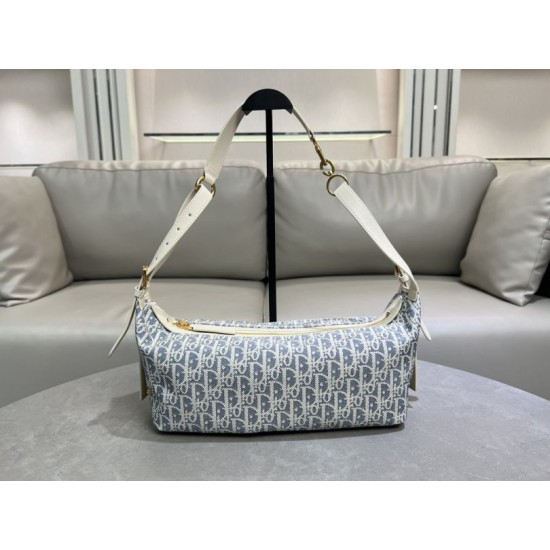Replica Borsa D-Journey piccola/media Dior Oblique Jacquard Beige False Fatte Bene