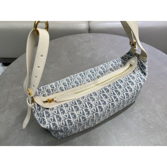 Replica Borsa D-Journey piccola/media Dior Oblique Jacquard Beige False Fatte Bene