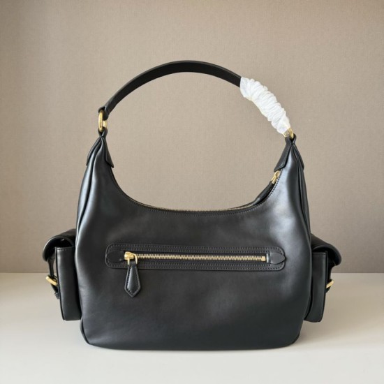 Replica Borsa a tracolla Miu Miu Pocket Nappa 5BC189 Nero False Fatte Bene