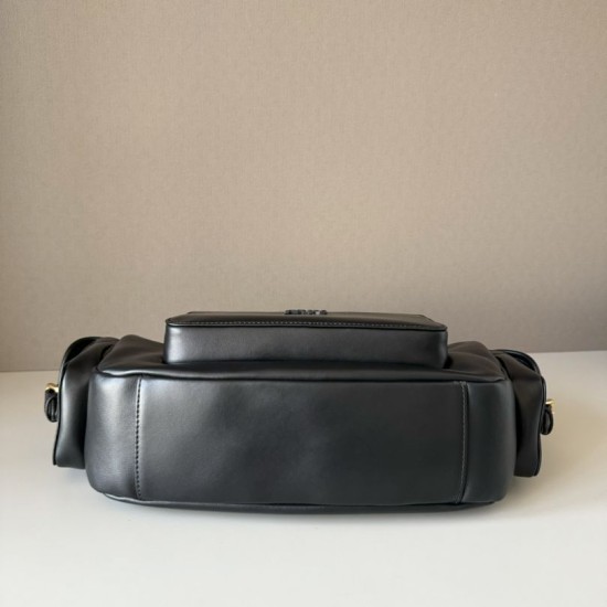 Replica Borsa a tracolla Miu Miu Pocket Nappa 5BC189 Nero False Fatte Bene