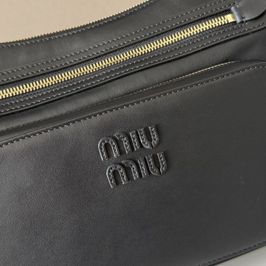 Replica Borsa a tracolla Miu Miu Pocket Nappa 5BC189 Nero False Fatte Bene