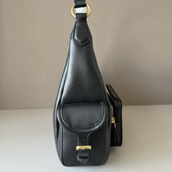 Replica Borsa a tracolla Miu Miu Pocket Nappa 5BC189 Nero False Fatte Bene