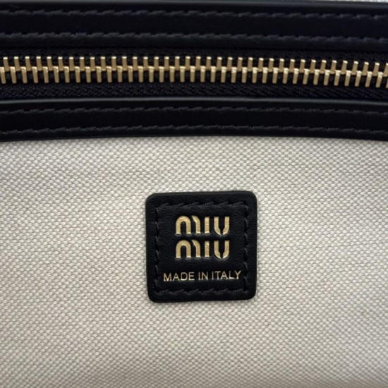 Replica Borsa a tracolla Miu Miu Pocket Nappa 5BC189 Nero False Fatte Bene